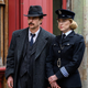 (from left) Sam Rockwell and Saoirse Ronan in See How They Run.
